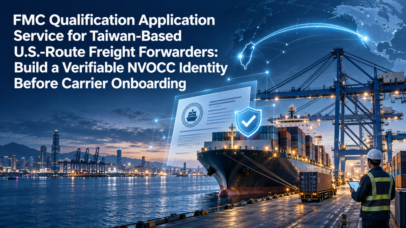 FMC Qualification Application Service for Taiwan-Based U.S.-Route Freight Forwarders: Build a Verifiable NVOCC Identity Before Carrier Onboarding