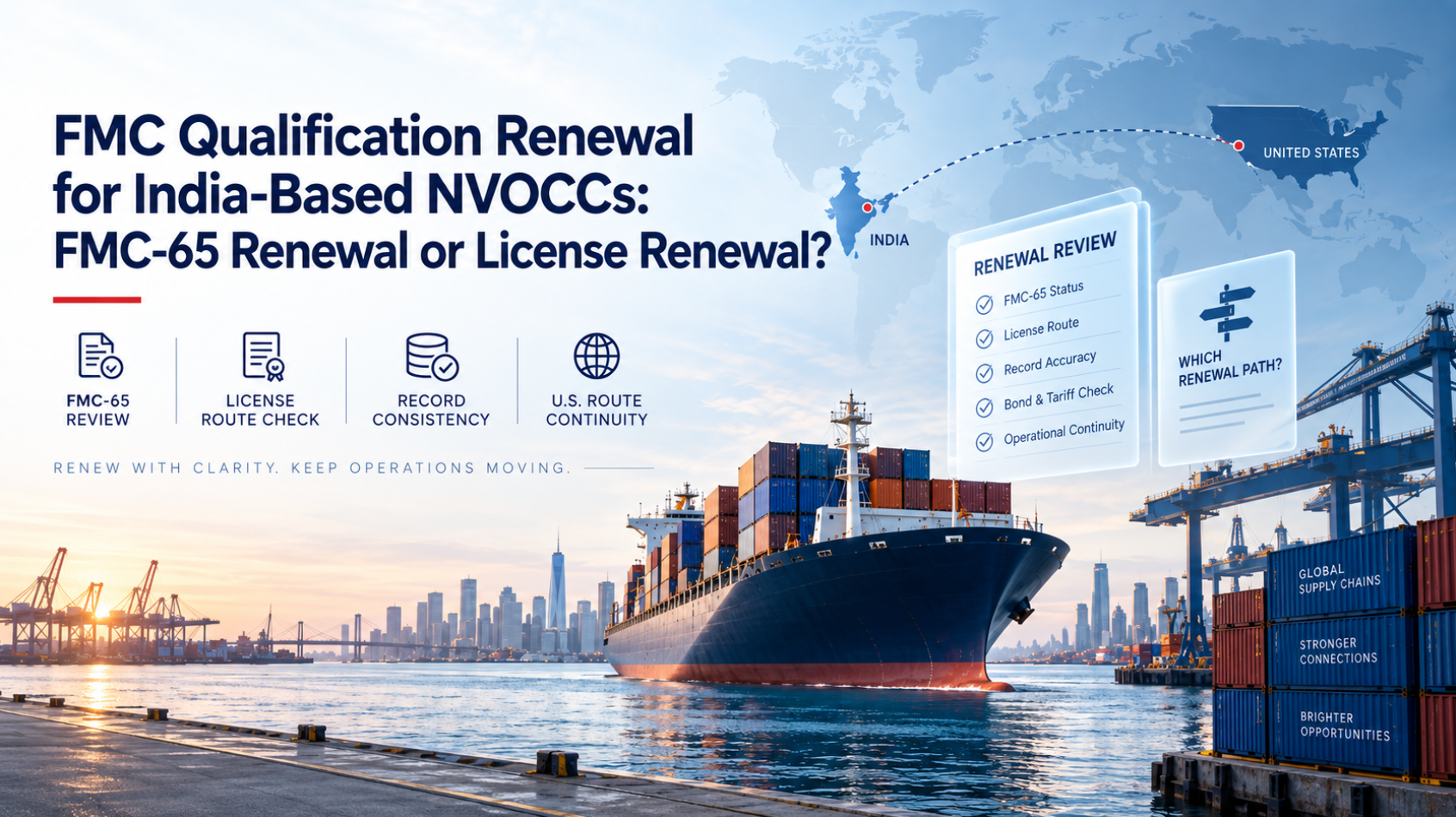 FMC Qualification Renewal for India-Based NVOCCs: FMC-65 Renewal or License Renewal?