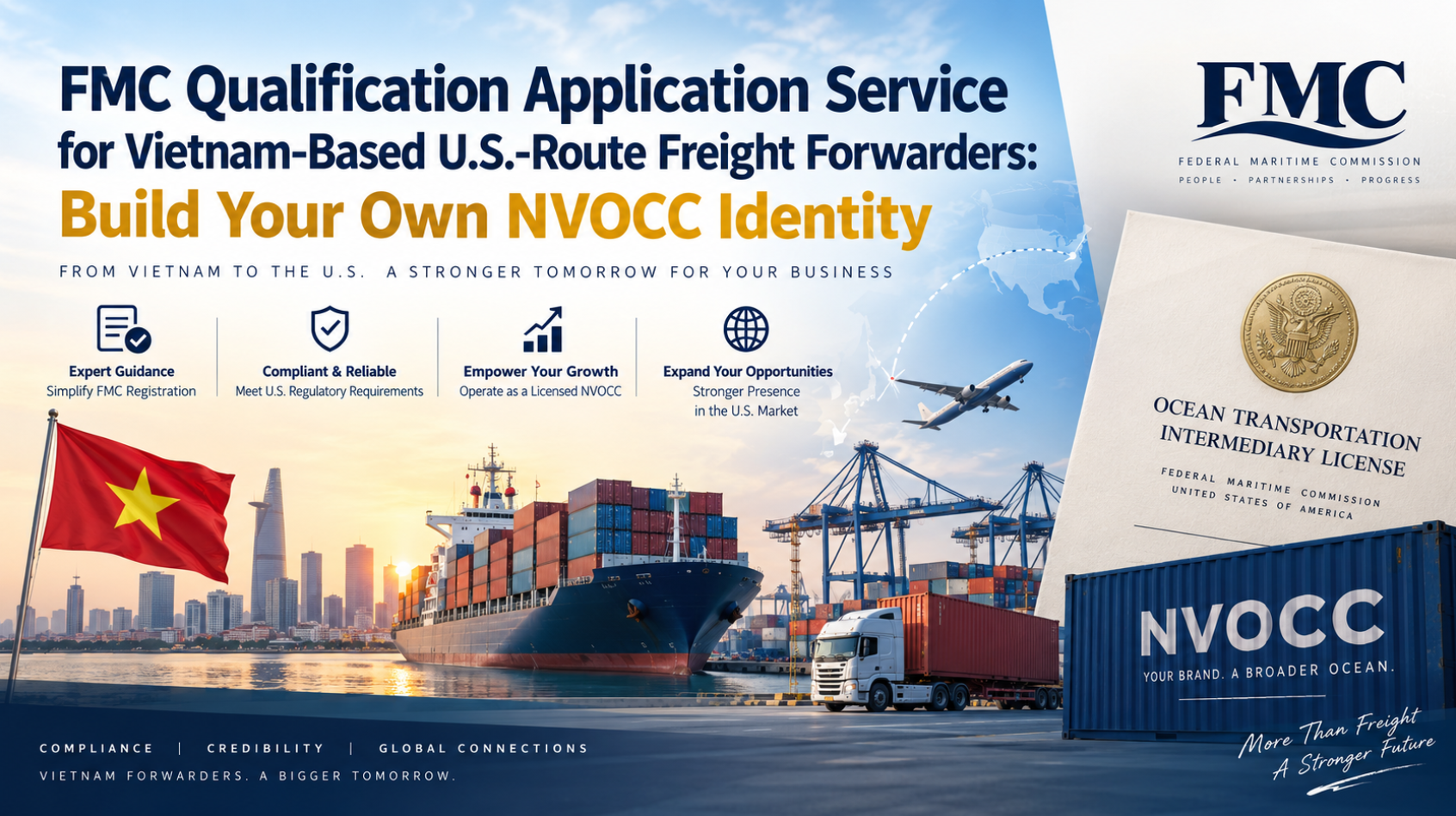 FMC Qualification Application Service for Vietnam-Based U.S.-Route Freight Forwarders: Build Your Own NVOCC Identity