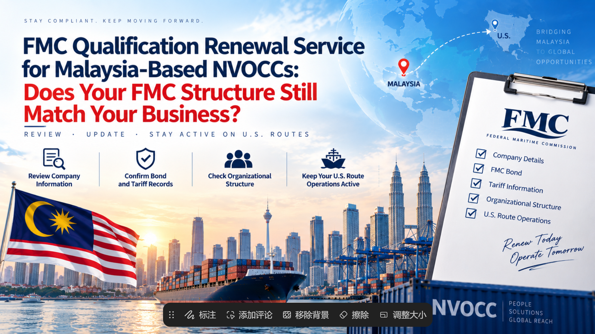FMC Qualification Renewal Service for Malaysia-Based NVOCCs: Does Your FMC Structure Still Match Your Business?